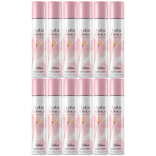 Lulu Grace Glam Body Spray 75ml 12 Packs Womens Fragrance Set