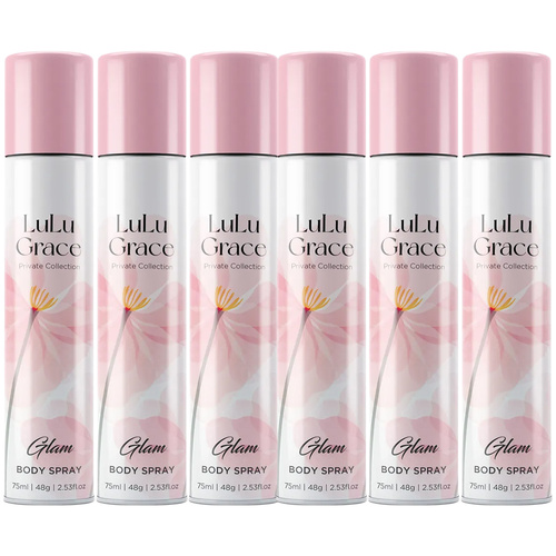 Lulu Grace Glam Body Spray Set 6 Packs 75ml Each