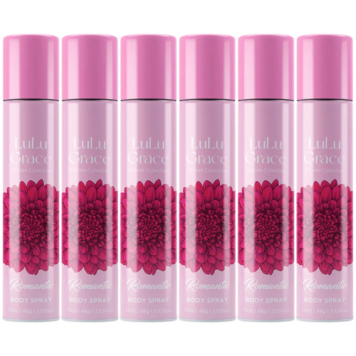 Lulu Grace Romantic Body Spray Set 6 Packs 75ml Each