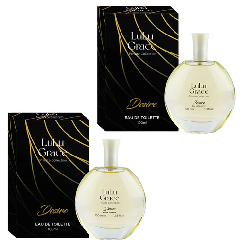Lulu Grace Desire Eau De Toilette 100ml 2 Pack Fragrance Set