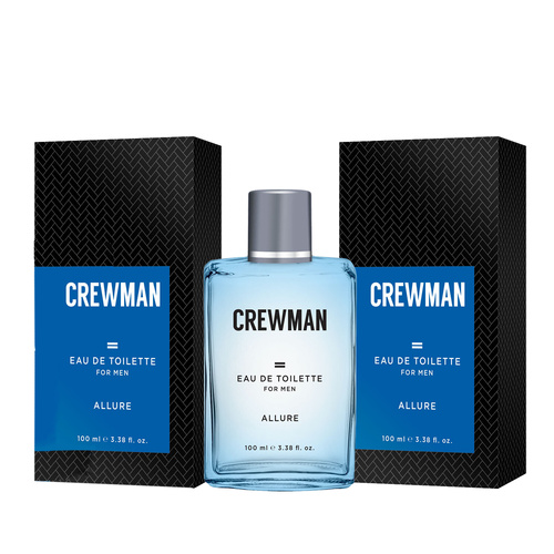 Crewman Allure Mens Eau De Toilette 100ml 2 Pack Fresh Aromatic Fragrance