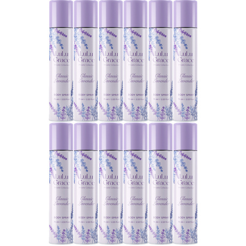 Lulu Grace Private Collection Lavender Body Spray 75ml Pack of 12
