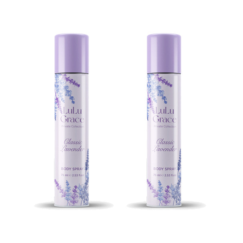 Lulu Grace Private Collection Lavender Body Spray 75ml x 2