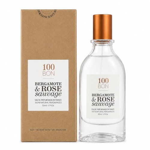 100 Bon Bergamote & Rose Sauvage Eau De Parfum EDP 50ml Spray for Women