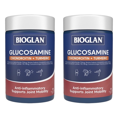 Bioglan Glucosamine Chondroitin and Turmeric 120 Tablets Pack of 2