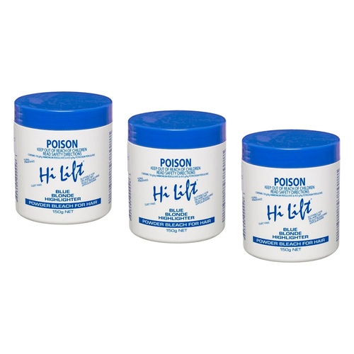 Hi Lift Blue Blonde Highlighter Powder Bleach 150g Pack of 3