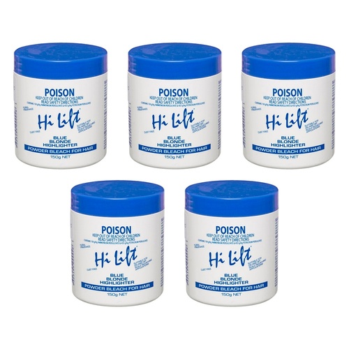 Hi Lift Blue Blonde Highlighter Powder Bleach 150g Pack of 5