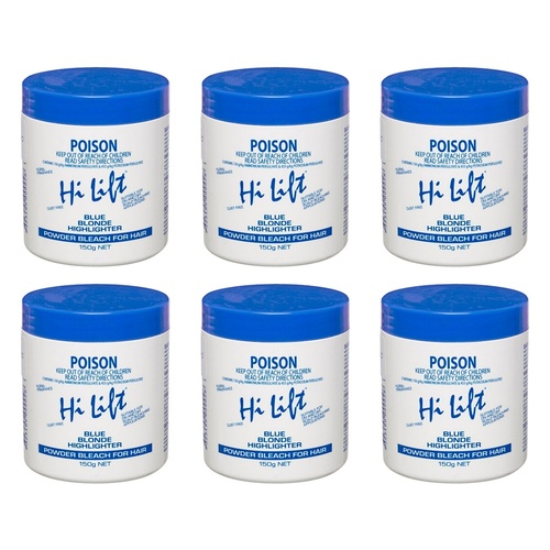 Hi Lift Blue Blonde Highlighter Powder Bleach 150g Pack of 6