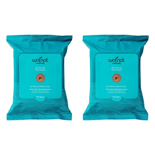 WOTNOT Wipes Ultra Hydrating 25 Pack Bundle of 2
