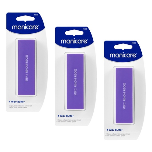 Manicare 4 Way Buffer x 3 Bundle of 3