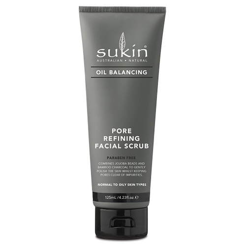 Sukin Oil Balancing Plus Charcoal Pore Refining Facial Scrub 125mL