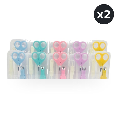 Baby & Me Baby Manicure Set 3 Piece Infant Nail Care Kit Assorted - Random Colour Supplied Pack of 2