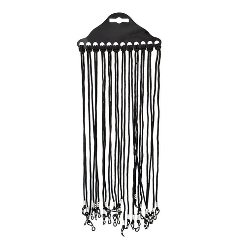 Spectacle Cord Black Counter Display of 12