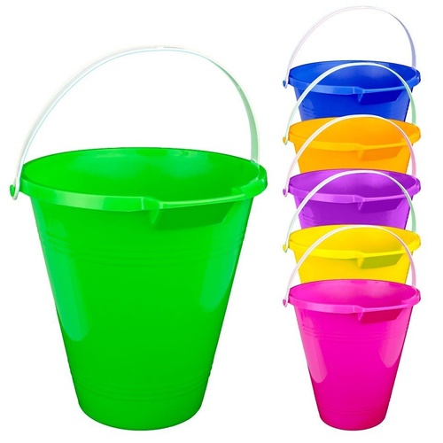 Kids Beach Bucket 23 x 22 x 12cm - Random Colour Supplied