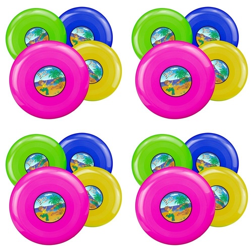 Frisbee 23cm Flying Disc Assorted Colours - Random Colour Supplied Pack of 4