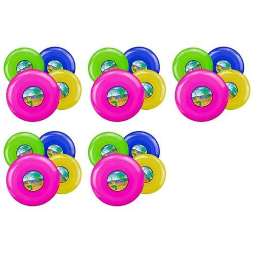 Frisbee 23cm Flying Disc Assorted Colours - Random Colour Supplied Pack of 5
