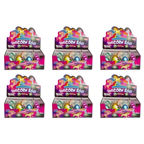 Ginormous Unicorn Egg Growing Pet Hatching Egg Counter Display of 12 Bundle of 6