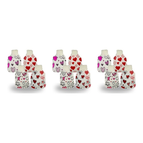 Health & Beauty Knitted Hot Water Bottle Cover Heart Prints - Random Design Supplied Pack of 3
