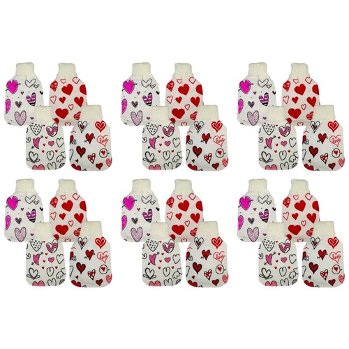Health & Beauty Knitted Hot Water Bottle Cover Heart Prints - Random Design Supplied Pack of 6