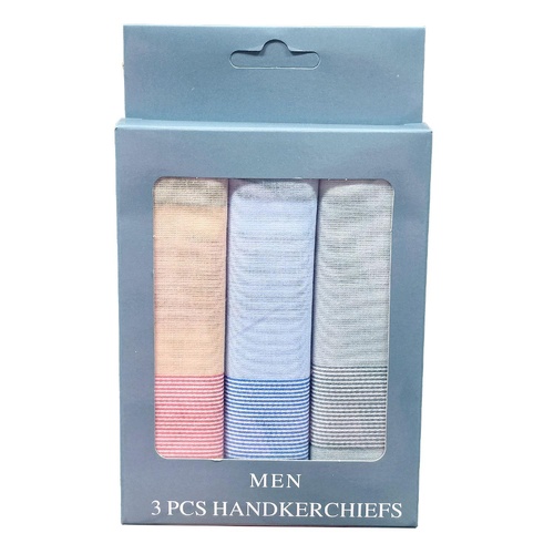 Crewman Men's Handkerchiefs Pack of 3 Assorted Colours