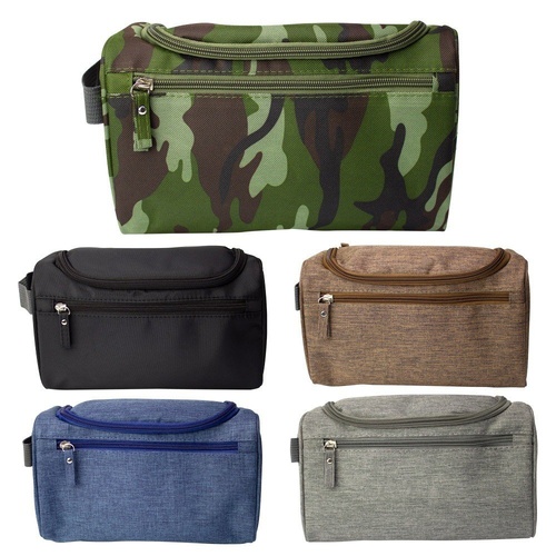 Mens Toiletry Bag 25 x 15 x 14cm Assorted Colours - Random Colour Supplied