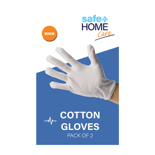 Safe Home Care Cotton Gloves - Medium Pack of 2