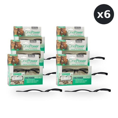 Reading Glasses Two Tone Oval +0.5 To +2.50 Pack of 6