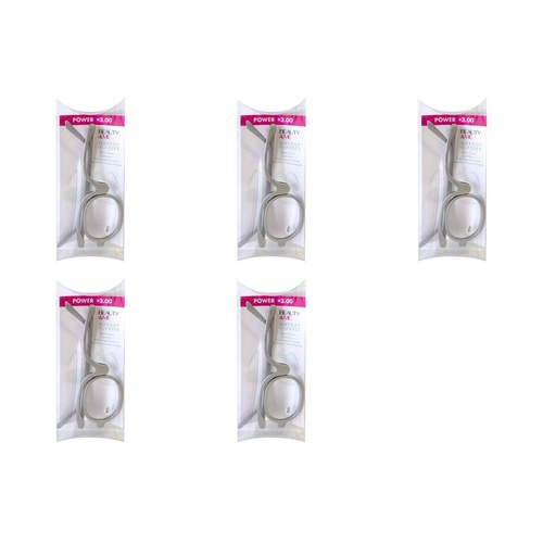 Beauty & Me Magnifying Makeup Glasses +3.00 Strength - Random Colour Supplied Pack of 5