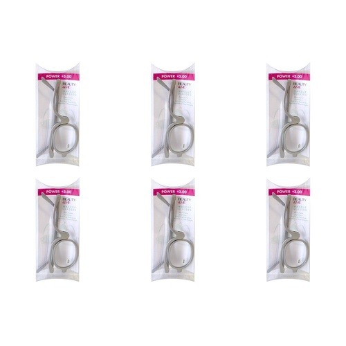 Beauty & Me Magnifying Makeup Glasses +3.00 Strength - Random Colour Supplied Pack of 6