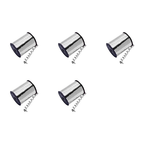 Curling Ribbon Metallic Silver 5mm x 500 Yards Pack of 5