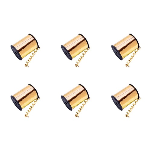 Curling Ribbon Gold Metallic 5mm x 500 Yards Pack of 6