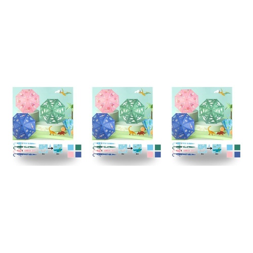 Kids Colour Changing Umbrella Assorted Prints - Random Design and Colour Supplied Pack of 3
