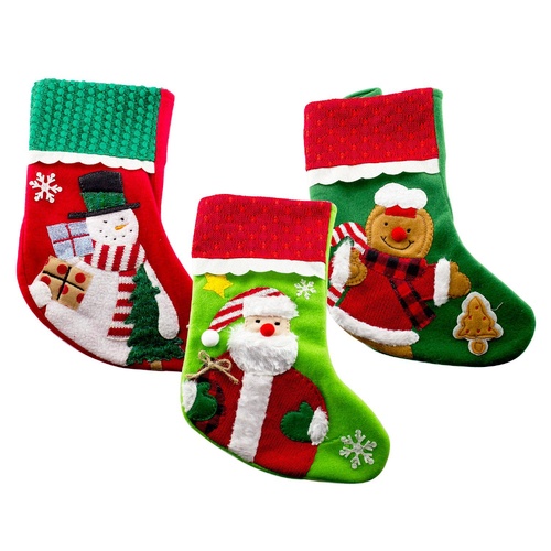 Christmas Stocking Assorted Design Felt