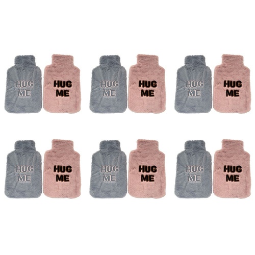 Health & Beauty Soft Plush Hot Water Bottle Cover Hug Me with Velcro - Random Colour Supplied Pack of 6