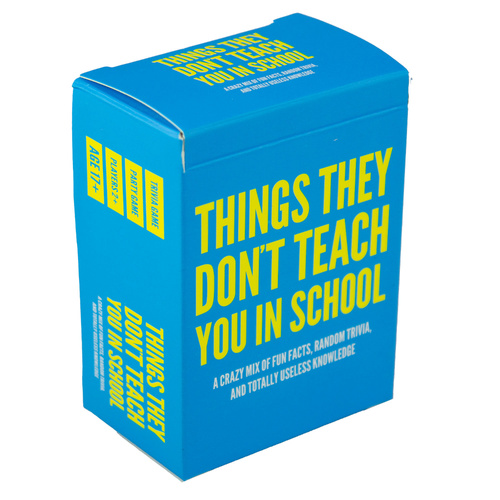 Things They DonÕt Teach You Trivia Game Fun Card Game for 2+ Players
