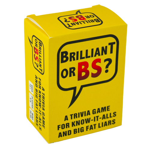 Brilliant or BS? Trivia Game Fun Bluffing Party Card Game for 4+ Players