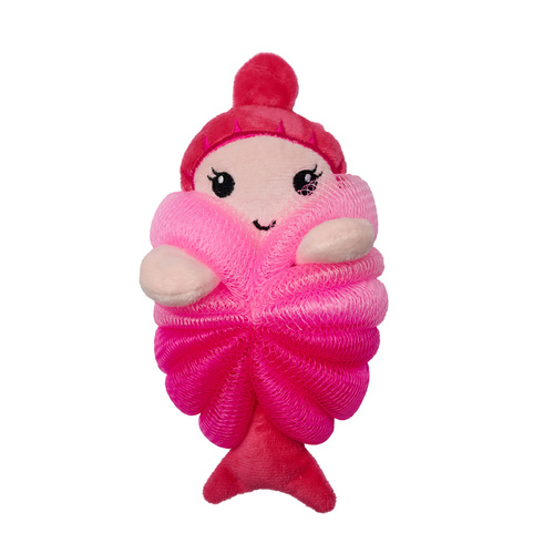 Kids Mermaid Bath Loofah Fun in the Tub Soft Sponge for Gentle Washing