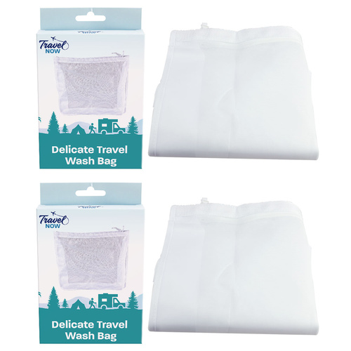 Travel Now Mesh Lingerie Wash Bags Delicates and Intimates Travel Pouch x2
