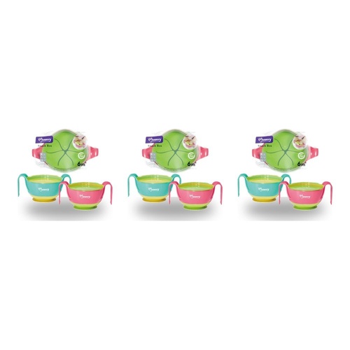 Momeasy Baby Snack Box Bowl with Handles 6m+ - Random Colour Supplied Pack of 3