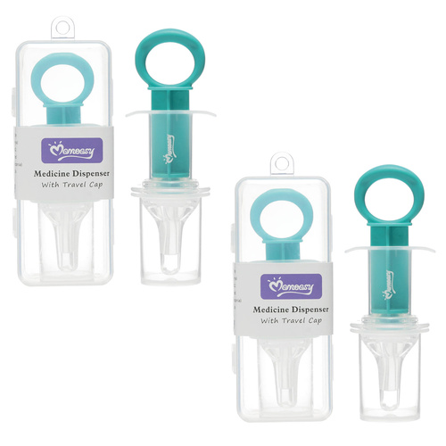 Momeasy Infant Medicine Dispenser 2 Pack with Travel Case BPA Free