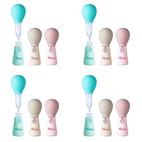 Momeasy Baby Nasal Aspirator Bulb Style with Stand - Random Colour Supplied Pack of 4