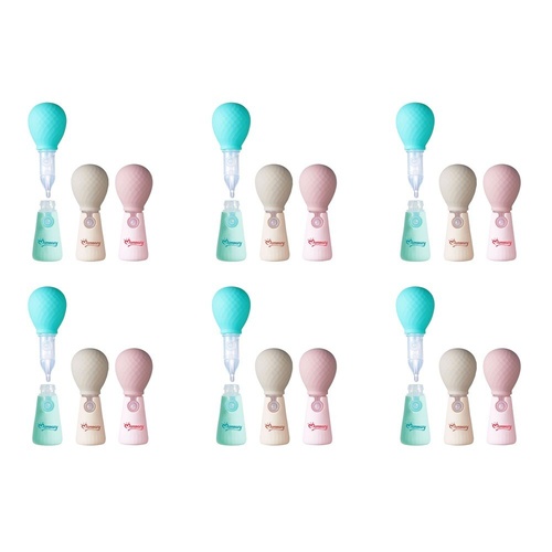 Momeasy Baby Nasal Aspirator Bulb Style with Stand - Random Colour Supplied Pack of 6