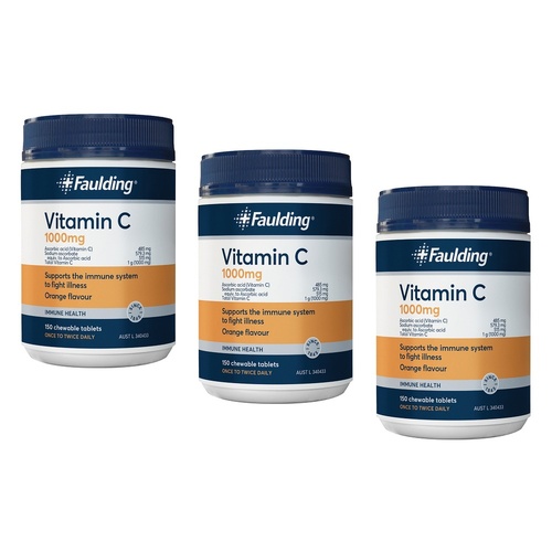 Faulding Vitamin C 1000mg 150 Tablets Pack of 3