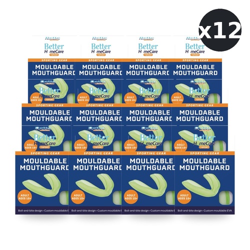 Better HomeCare Now Sport Adult Athletes Mouthguard Ages 15+ (Colours are Random) Pack of 12