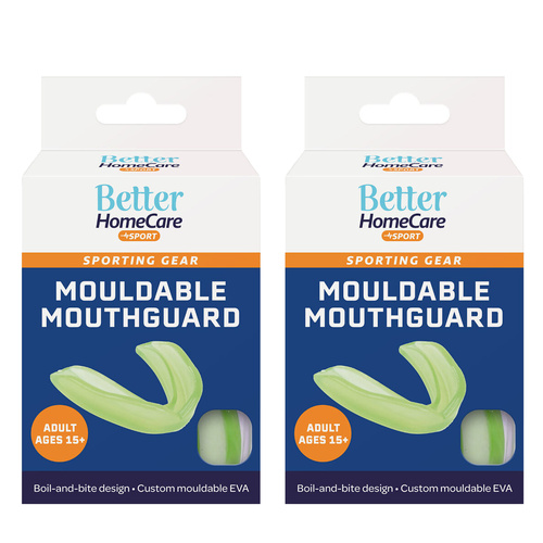Better Home Care Now Sport Mouthguard Adult Athletes Ages 15 and up Twin Pack x2