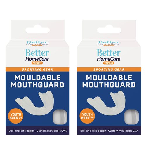 Better Home Care Now Youth Sport Mouthguard Ages 7 and up 2 Pack Random Colours
