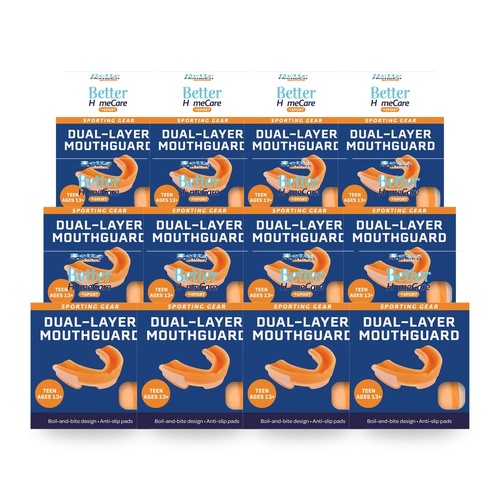 Better HomeCare Now Sport Teen Athletes Mouthguard Ages 13+ (Colours are Random) Pack of 12