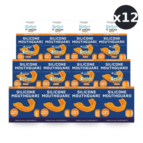 Better HomeCare Now Silicone Sport Youths Mouthguard Ages 7+ (Colours are Random) Pack of 12