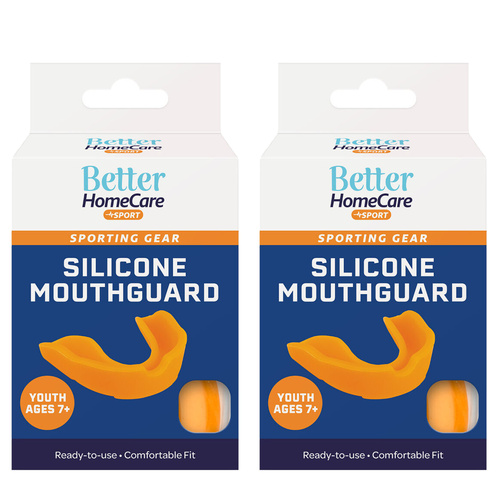 Better Home Care Now Silicone Youth Mouthguard Ages 7 Plus Pack of 2