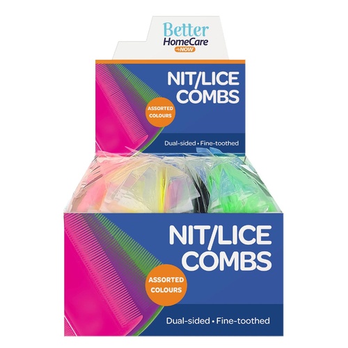 Better HomeCare Now Nit Lice Comb Assorted Colours Display of 36